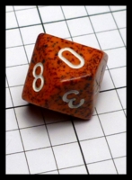 Dice : Dice - 10D - Chessex Orange Speckle and White Numerals - POD Aug 2015